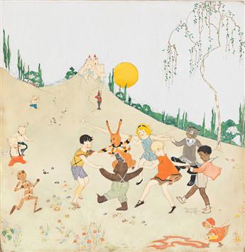 CHARLOTTE BECKER (1901-1984) Two charming childrens story illustrations.